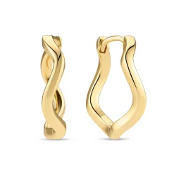 Sif Jakobs Ellera Waves 18ct Yellow Gold Plated Hoop Earrings