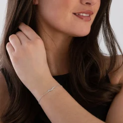 Sif Jakobs Ellera Waves Silver Cubic Zirconia Bracelet