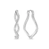 Sif Jakobs Ellera Waves Silver Cubic Zirconia Hoop Earrings