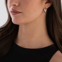 Sif Jakobs Ellera Waves Silver Hoop Earrings