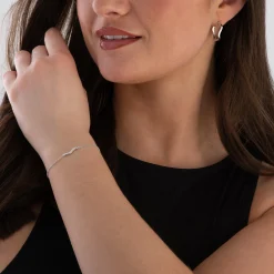 Sif Jakobs Ellera Waves Silver Hoop Earrings