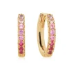 Sif Jakobs Ellera Yellow Gold Plated Pink Cubic Zirconia Earrings