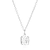 Sif Jakobs Ellisse Carezza Silver Cubic Zirconia Pendant