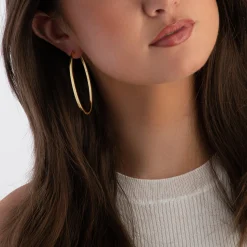 Sif Jakobs Ellisse 18ct Yellow Gold Plated Hoop Earrings