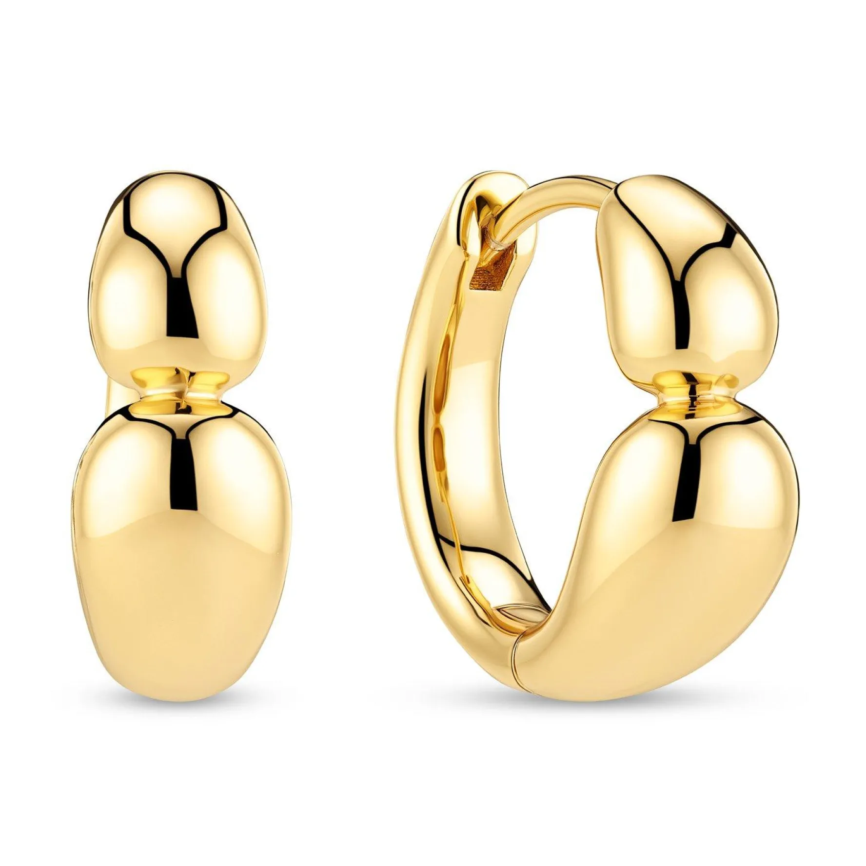 Sif Jakobs Goccia Creolo Piccolo Pianura 18ct Yellow Gold Hoop Earrings