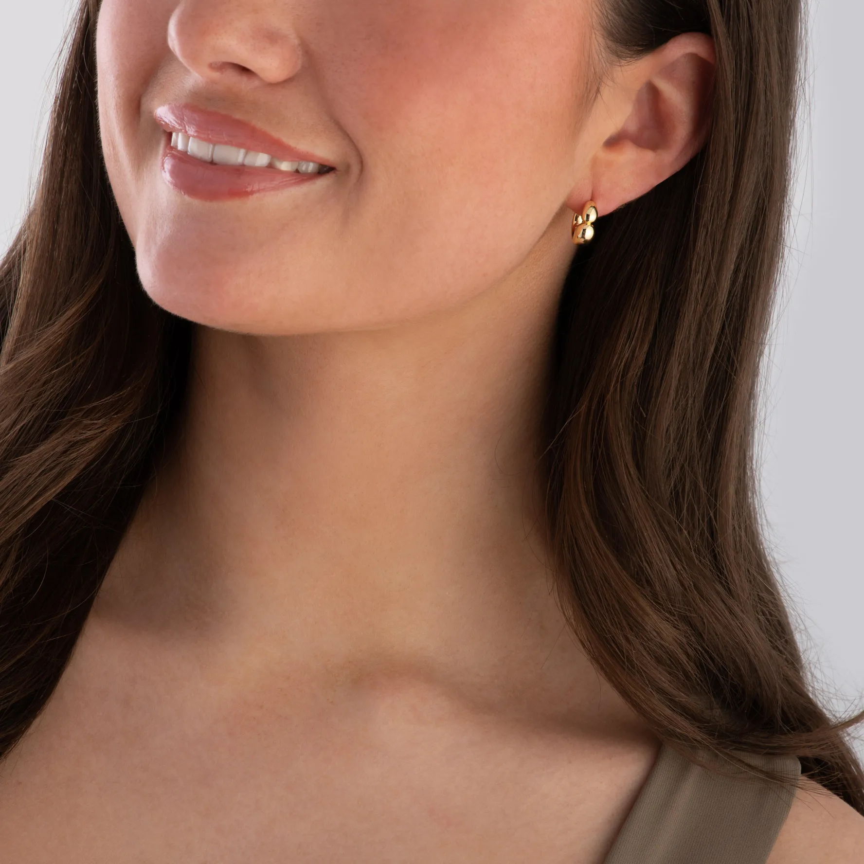 Sif Jakobs Goccia Creolo Piccolo Pianura 18ct Yellow Gold Hoop Earrings