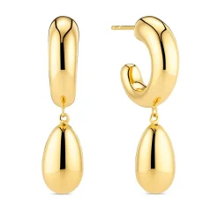 Sif Jakobs Goccia Pendolo Pianura 18ct Yellow Gold Plated Drop Earrings