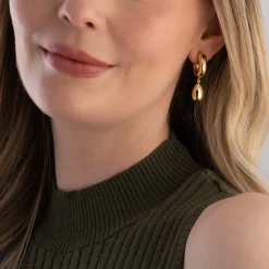 Sif Jakobs Goccia Pendolo Pianura 18ct Yellow Gold Plated Drop Earrings