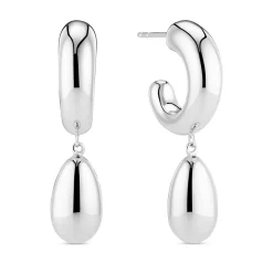 Sif Jakobs Goccia Pendolo Pianura Silver Drop Earrings