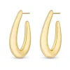 Sif Jakobs Goccia Pianura Yellow Gold Plated Hoop Earrings