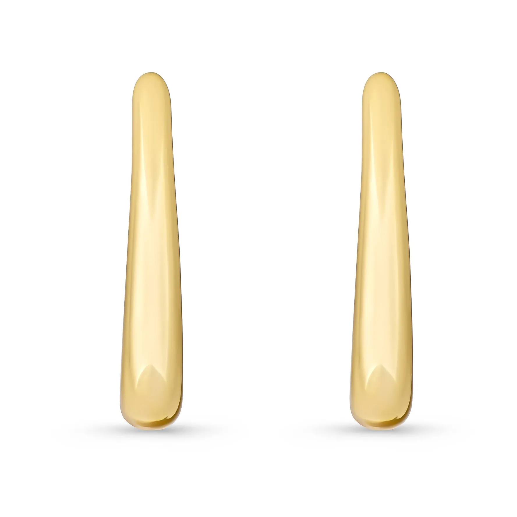 Sif Jakobs Goccia Pianura Yellow Gold Plated Hoop Earrings