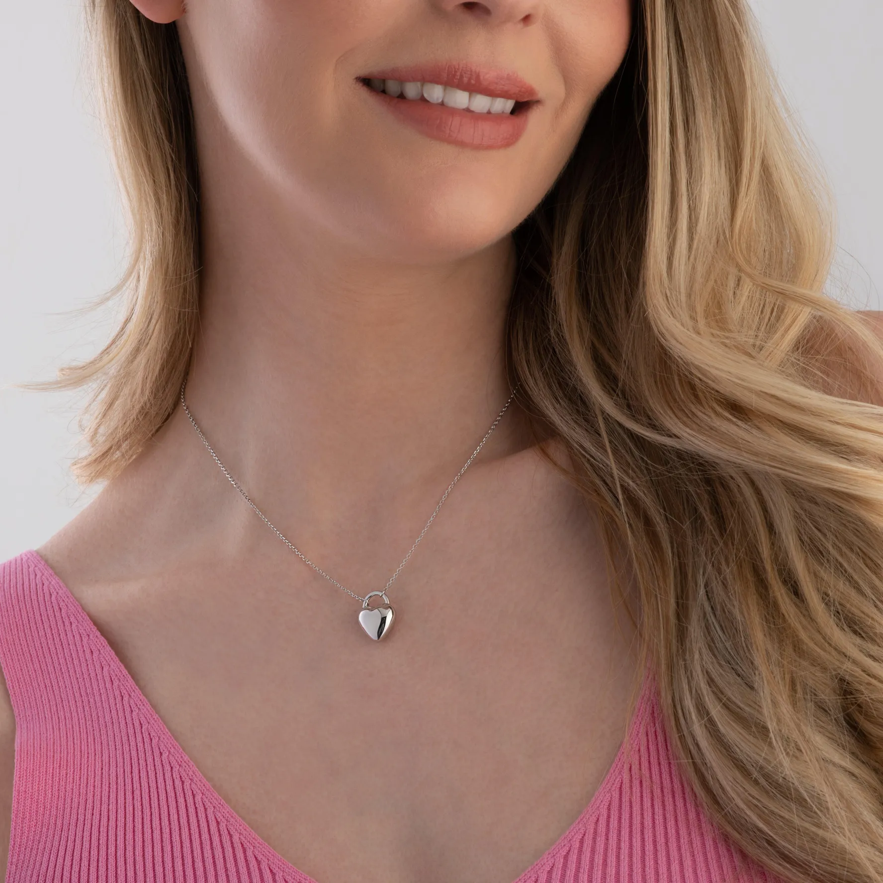Sif Jakobs Julia Silver Heart Shaped Necklace