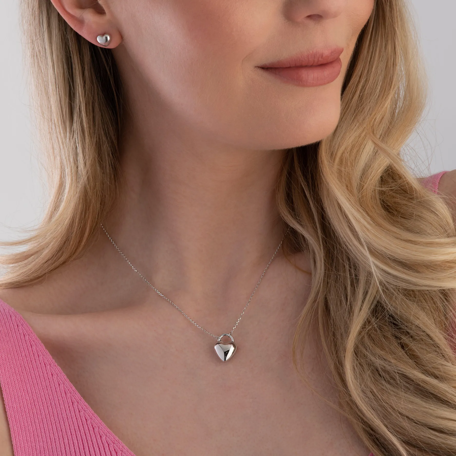Sif Jakobs Julia Silver Heart Shaped Necklace