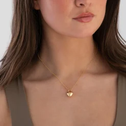 Sif Jakobs Julia Yellow Gold Plated Heart Shaped Necklace