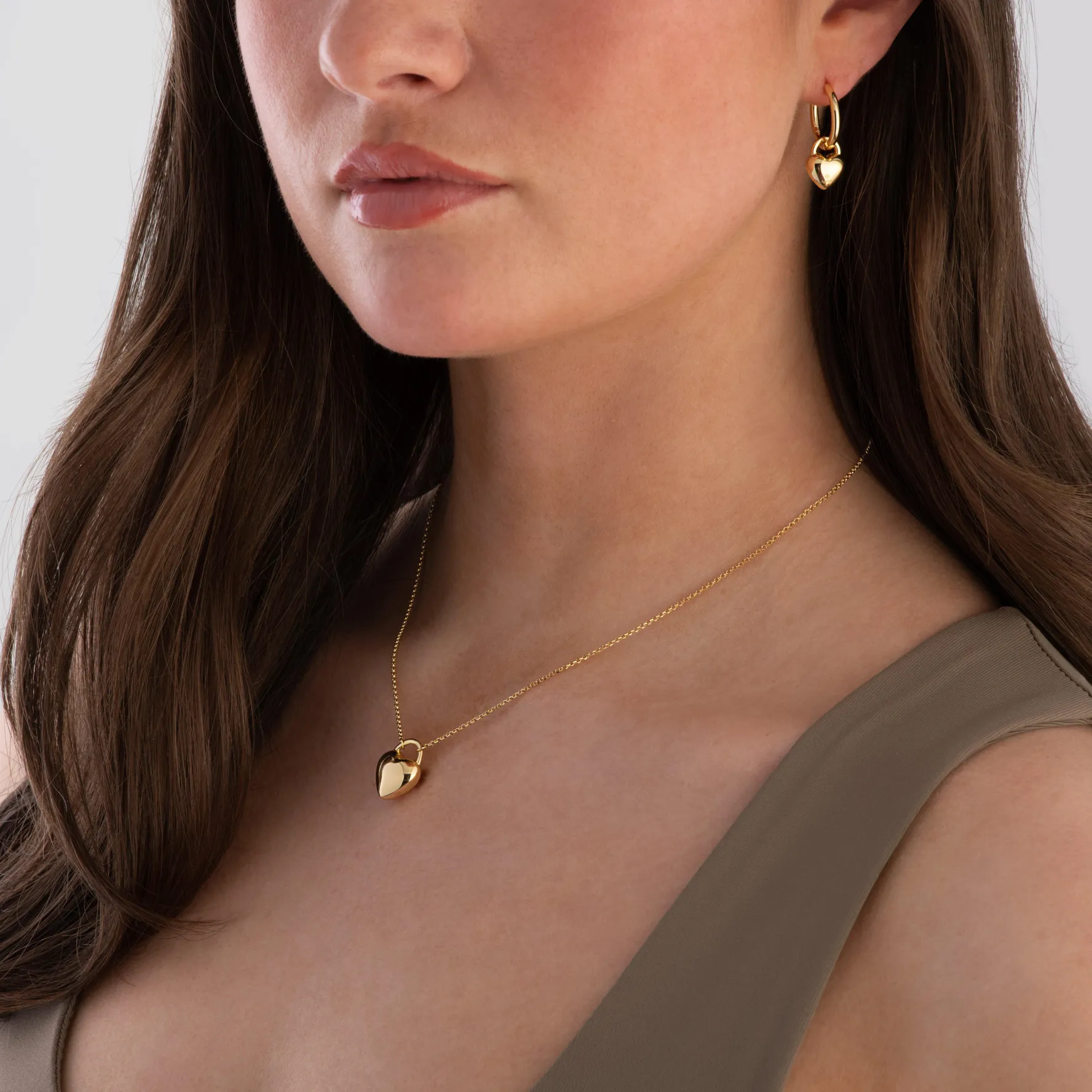 Sif Jakobs Julia Yellow Gold Plated Heart Shaped Necklace