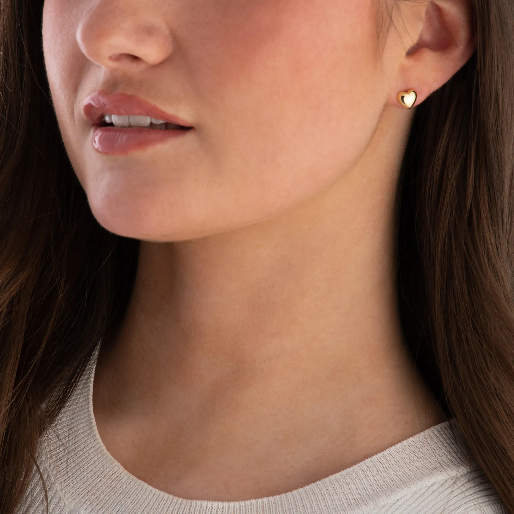 Sif Jakobs Julia Yellow Gold Plated Heart Shaped Stud Earrings