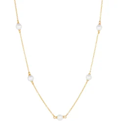 Sif Jakobs Padua Cinque 18ct Yellow Gold Plated Freshwater Pearl Necklace