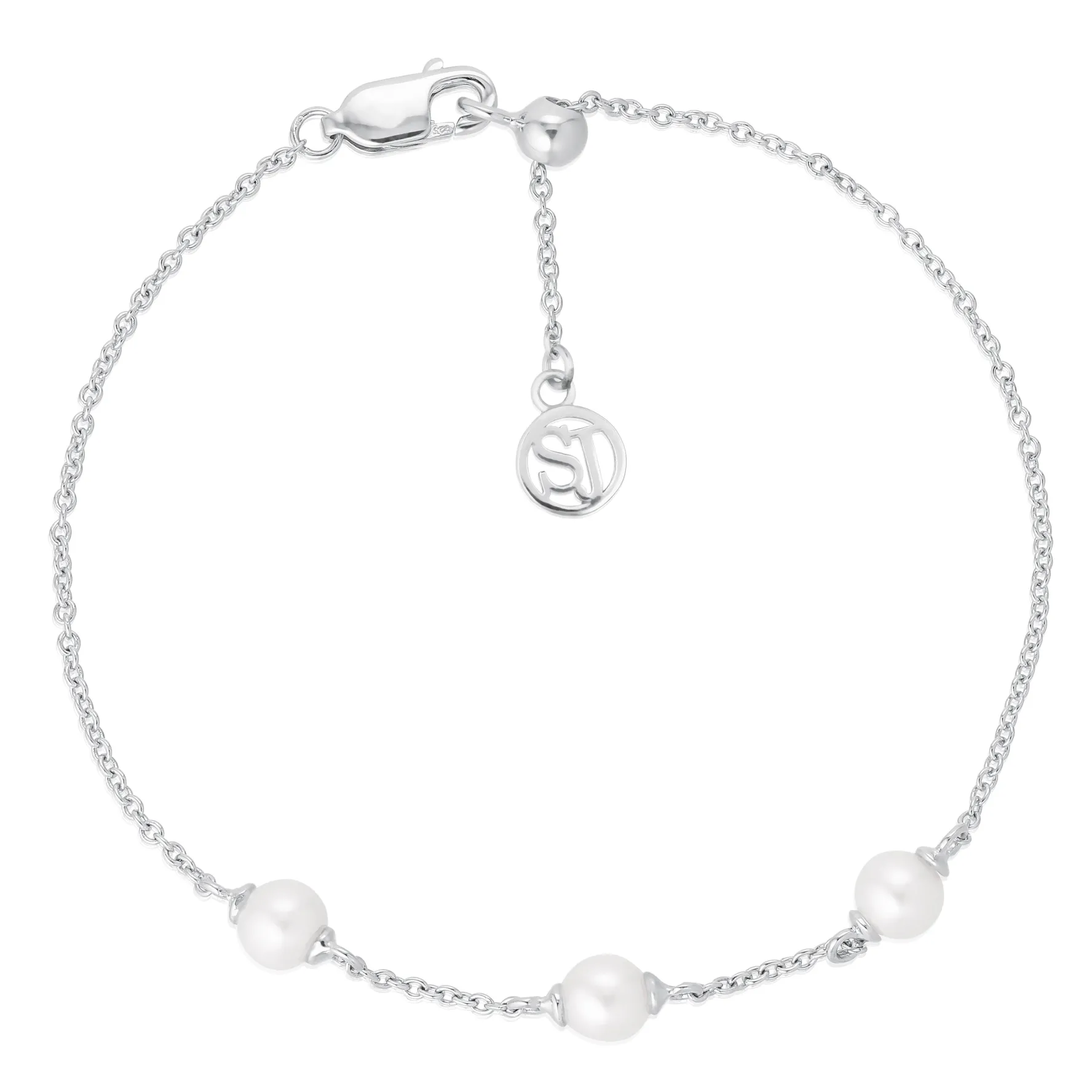 Sif Jakobs Padua Tre Silver Freshwater Pearl Bracelet