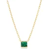 Sif Jakobs Roccanova 18ct Yellow Gold Plated Green Cubic Zirconia Necklace