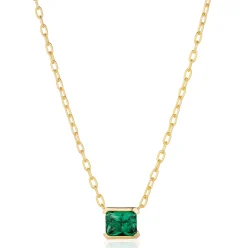 Sif Jakobs Roccanova 18ct Yellow Gold Plated Green Cubic Zirconia Necklace