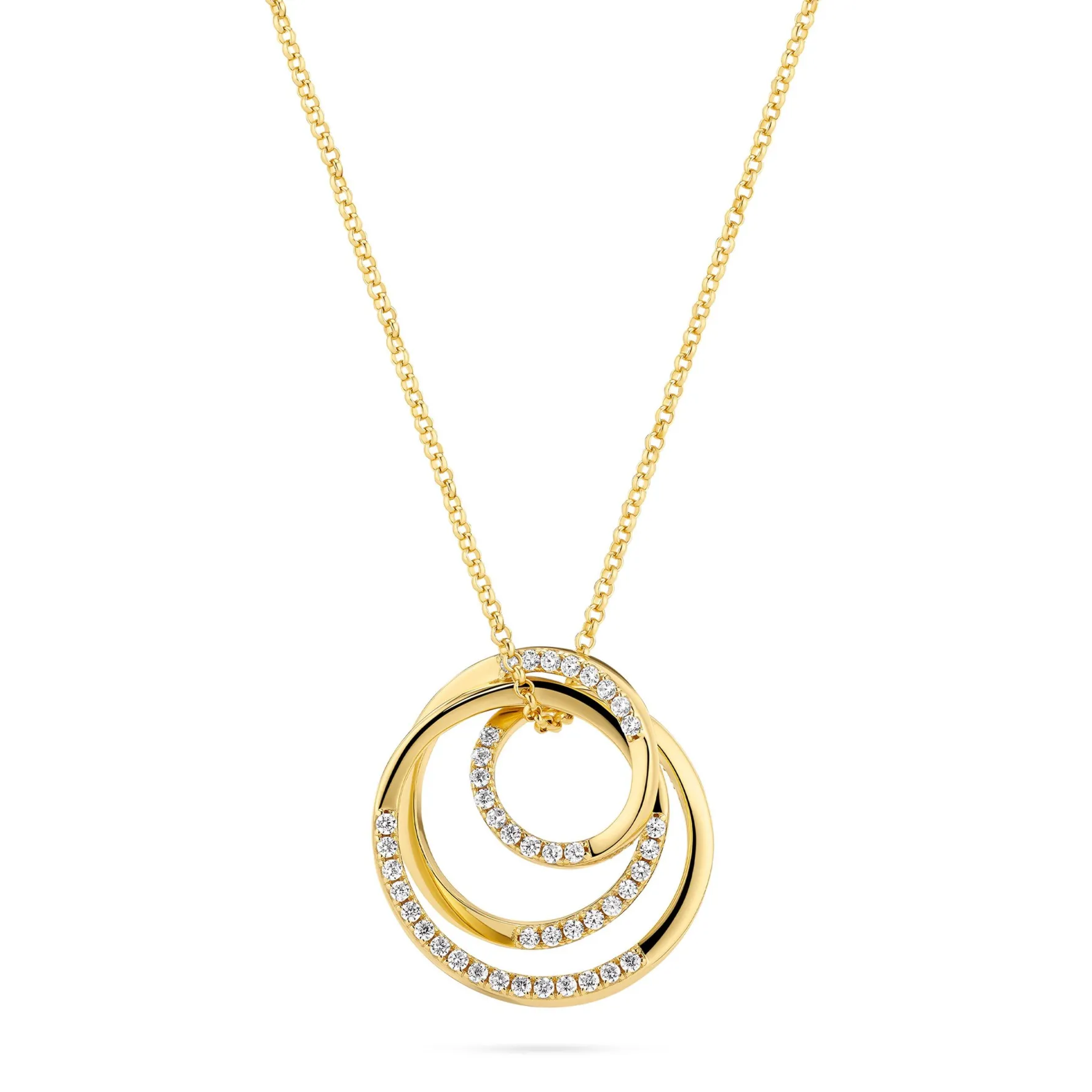 Sif Jakobs Spirale 18ct Yellow Gold Plated Cubic Zirconia Pendant