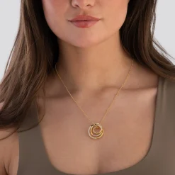 Sif Jakobs Spirale 18ct Yellow Gold Plated Cubic Zirconia Pendant
