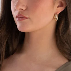 Sif Jakobs Spirale 18ct Yellow Gold Plated Cubic Zirconia Drop Earrings