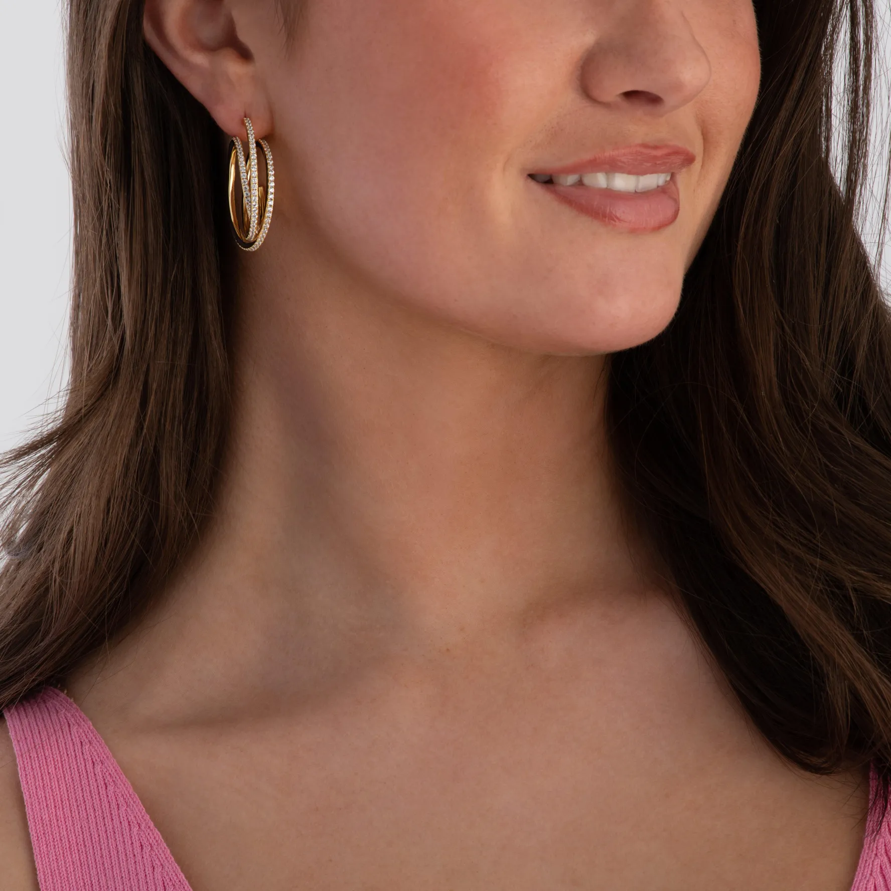 Sif Jakobs Spirale 18ct Yellow Gold Plated Cubic Zirconia Drop Earrings
