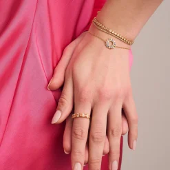 Sif Jakobs Yellow Gold Cubic Zirconia Tennis Bracelet