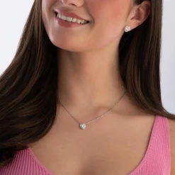Swarovski Ariana Grande Silver Crystal Heart Pendant