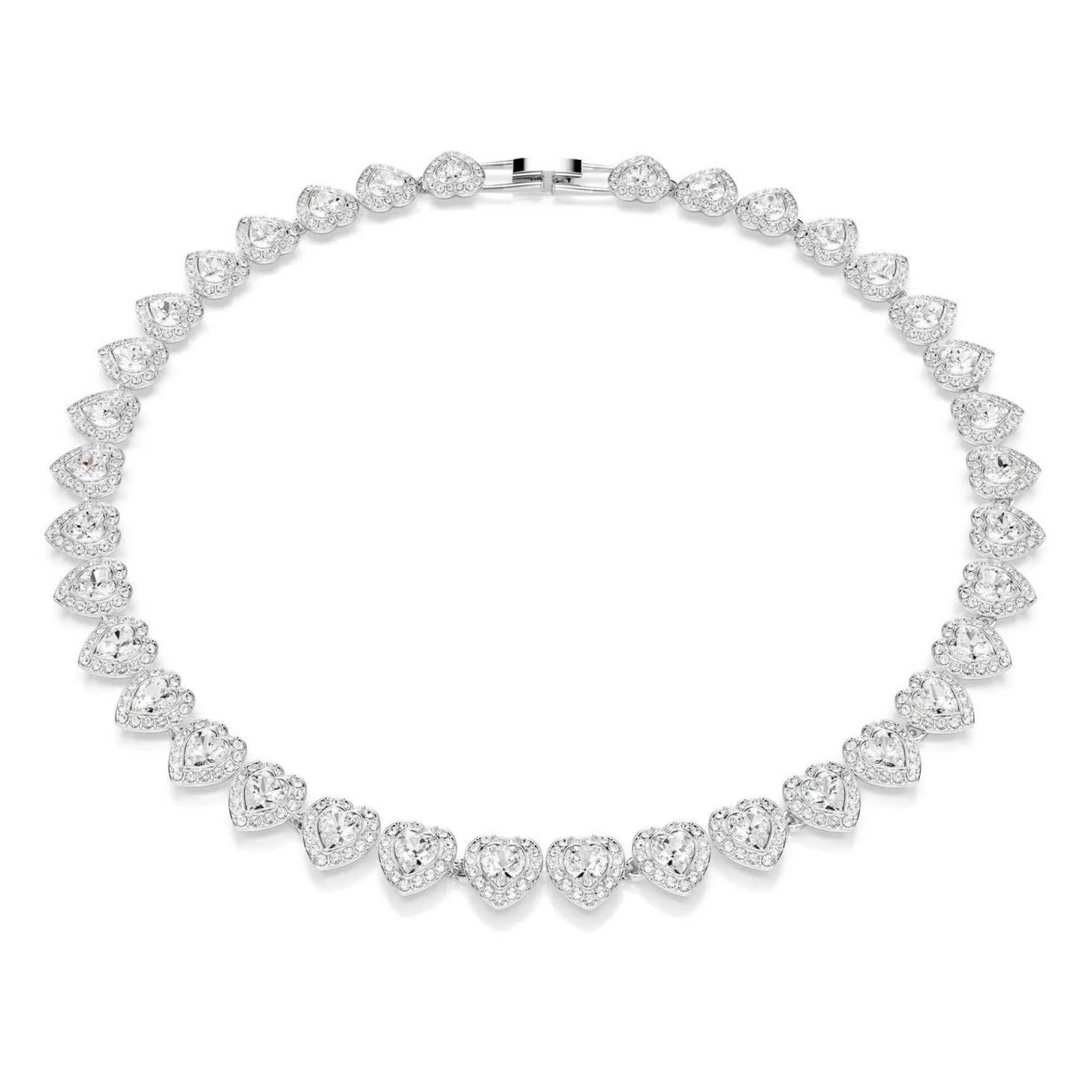 Swarovski Ariana Grande Silver Crystal Heart Tennis Necklace