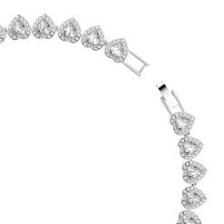 Swarovski Ariana Grande Silver Crystal Heart Tennis Necklace