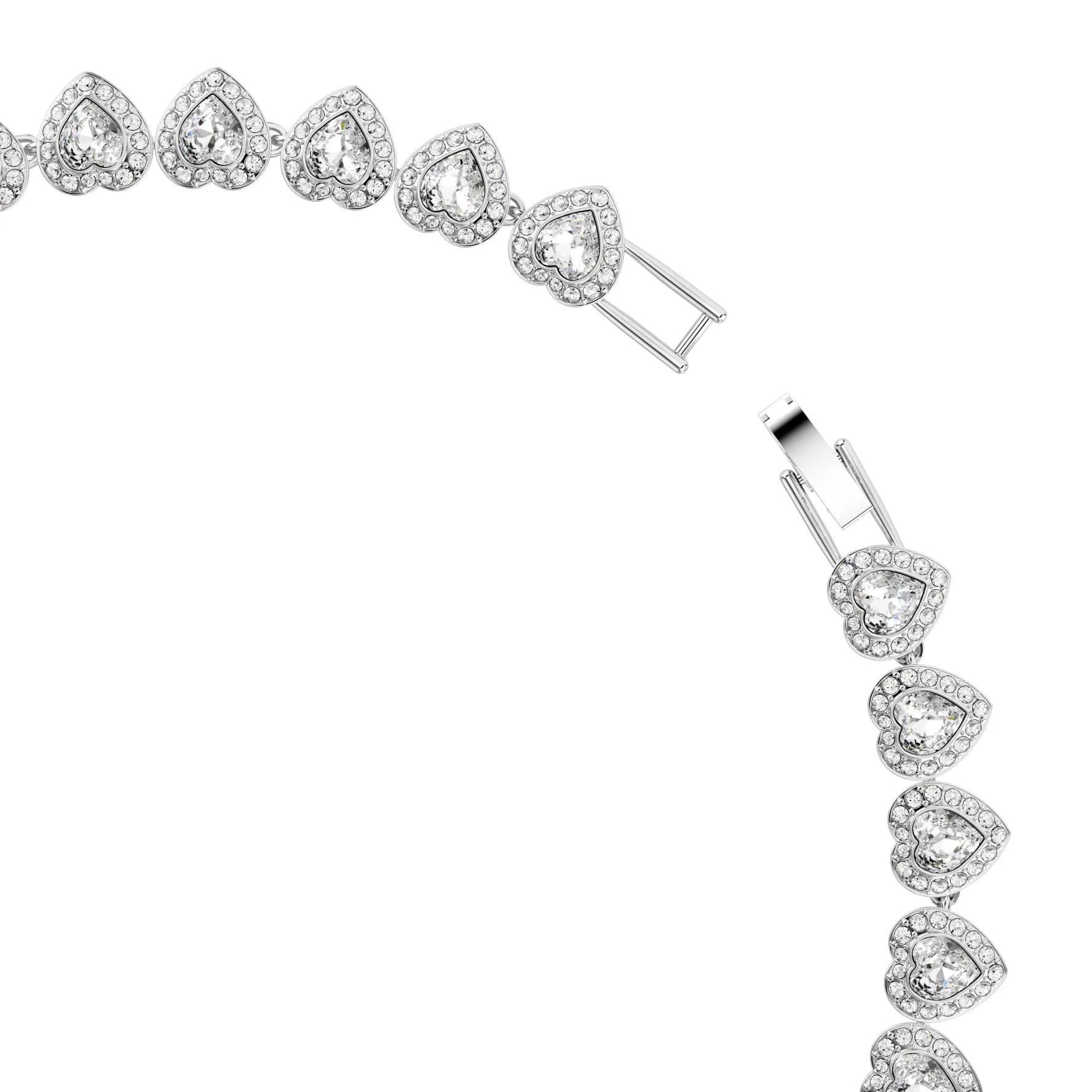 Swarovski Ariana Grande Silver Crystal Heart Tennis Necklace