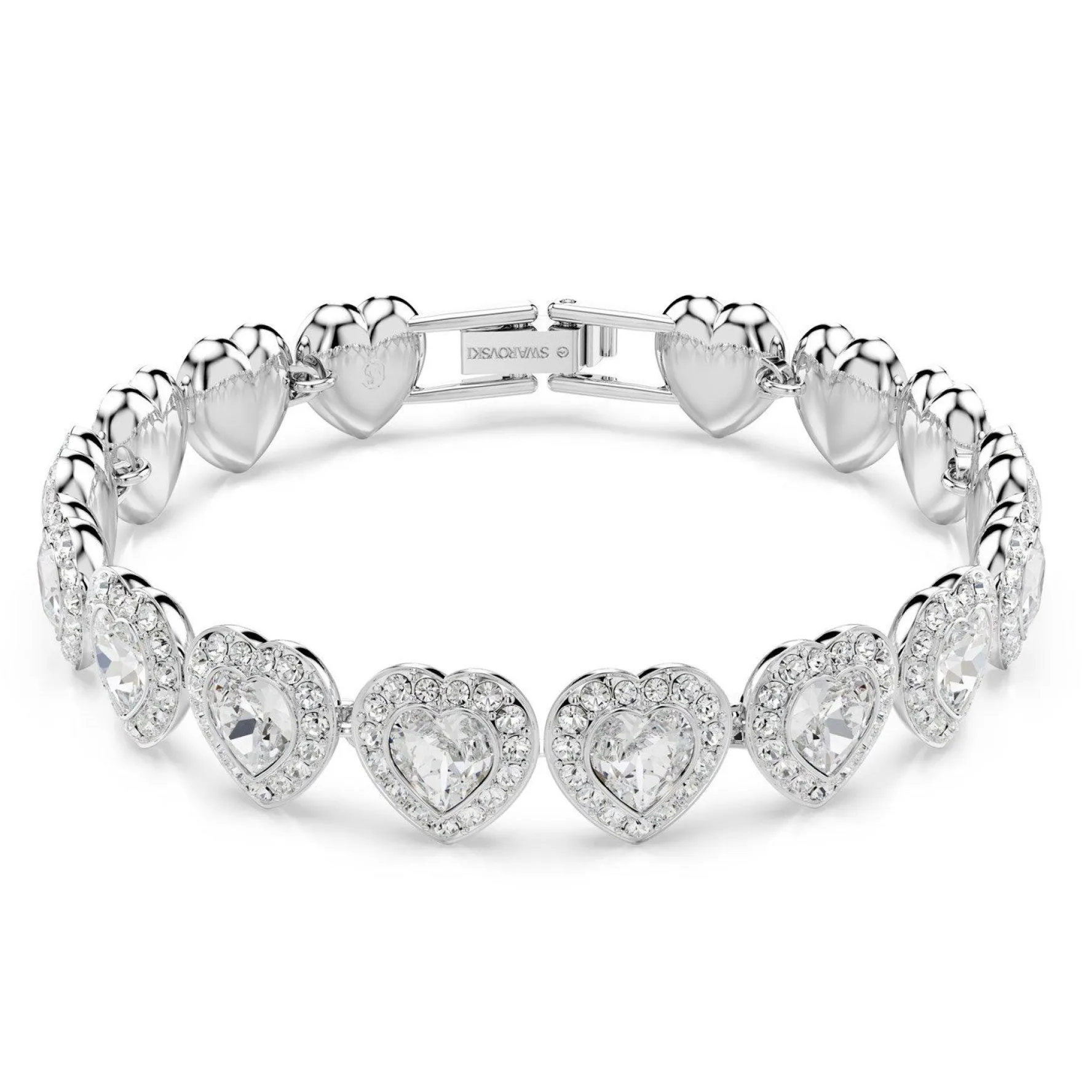Swarovski Ariana Grande Silver Crystal Heart Tennis Bracelet
