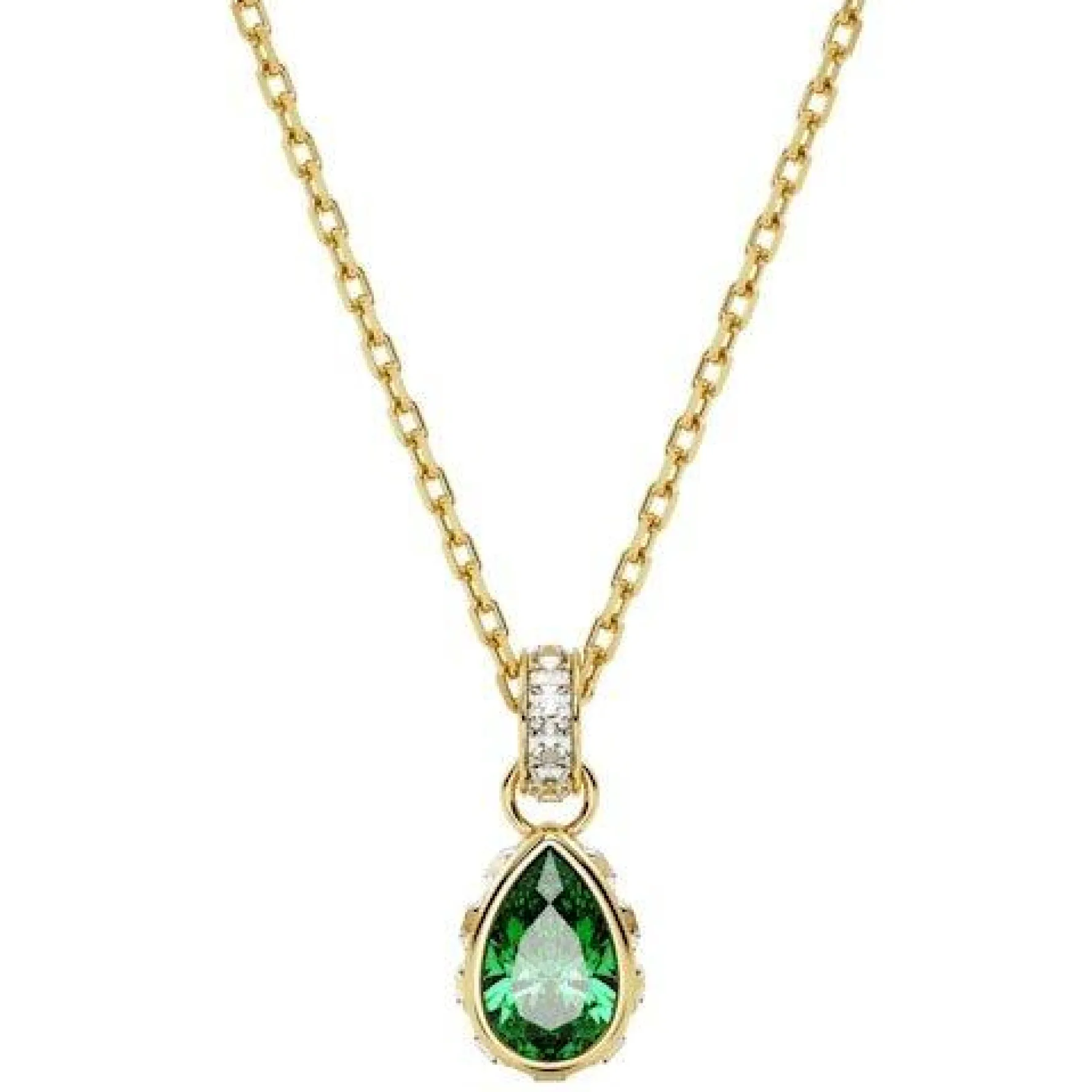 Swarovski Chroma Yellow Gold Tone Crystal Necklace