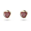 Swarovski Chroma Yellow Gold Tone Crystal Heart Stud Earrings
