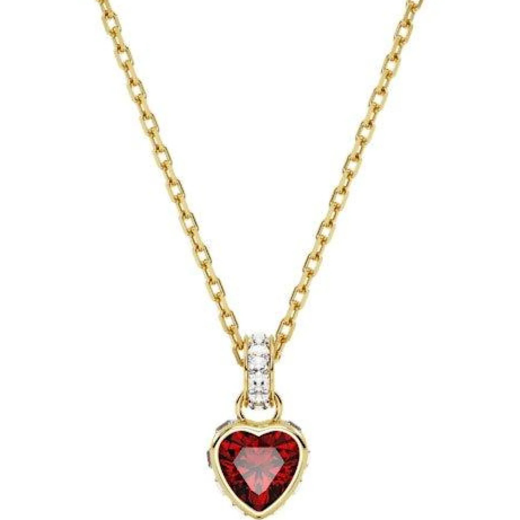 Swarovski Chroma Yellow Gold Tone Crystal Heart Necklace