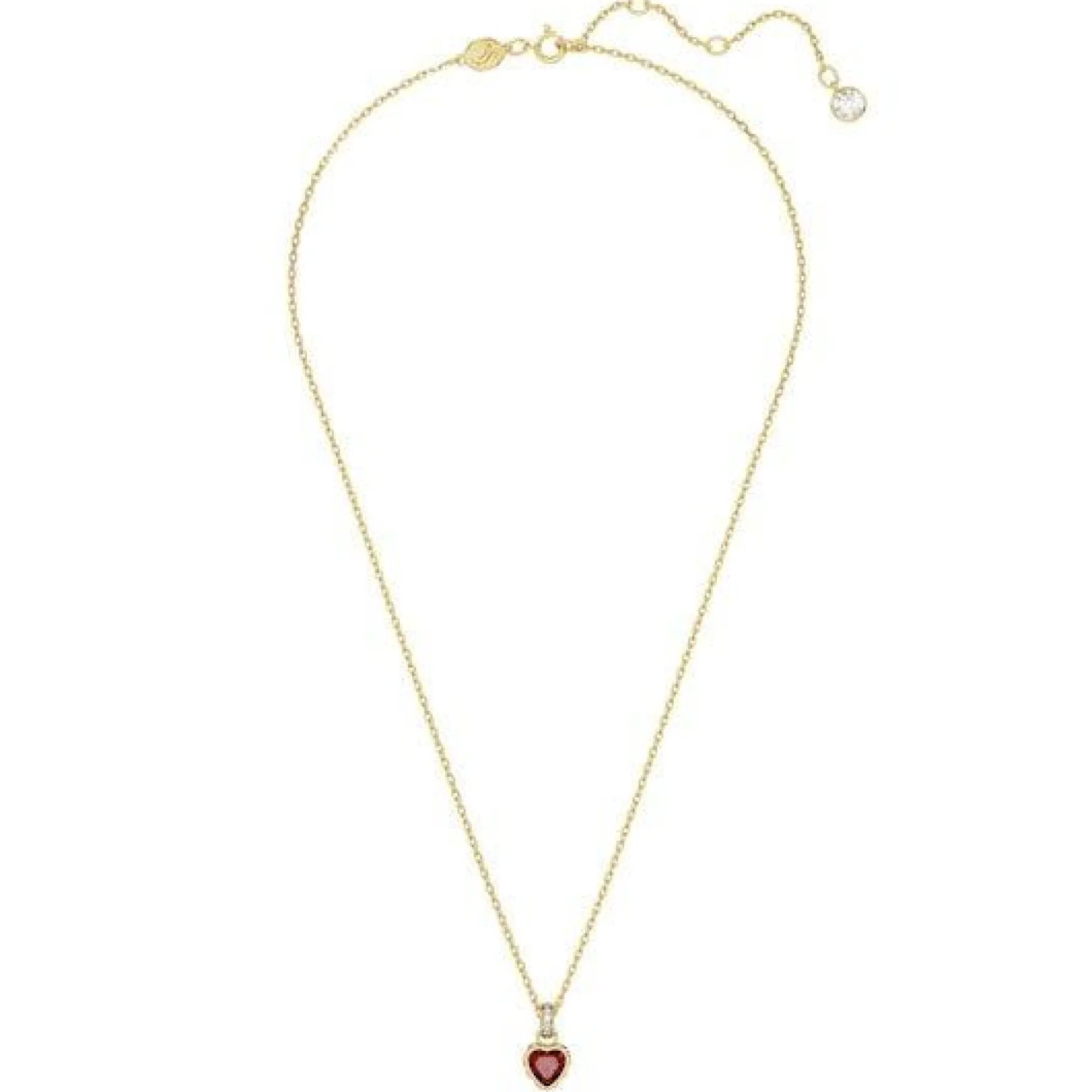 Swarovski Chroma Yellow Gold Tone Crystal Heart Necklace