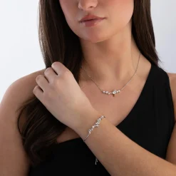 Swarovski Constella Silver Crystal Pearl Bracelet