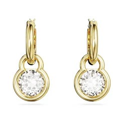Swarovski Dextera Gold Tone Crystal Drop Earrings