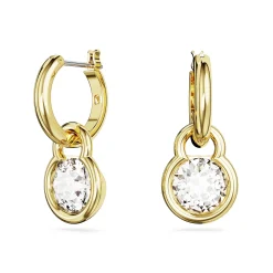 Swarovski Dextera Gold Tone Crystal Drop Earrings