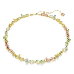 Swarovski Gema Yellow Gold Plated Crystal Necklace