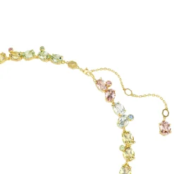 Swarovski Gema Yellow Gold Plated Crystal Necklace