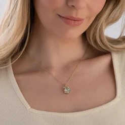 Swarovski Gema Yellow Gold Plated Crystal Pendant