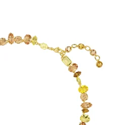 Swarovski Gema Yellow Gold Tone Crystal Necklace