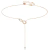 Swarovski Hyperbola Infinity Rose Gold Tone Crystal Necklace