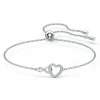 Swarovski Hyperbola Infinity and Heart Silver Crystal Bracelet