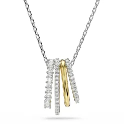 Swarovski Hyperbola Silver and Yellow Gold Tone Crystal Pendant