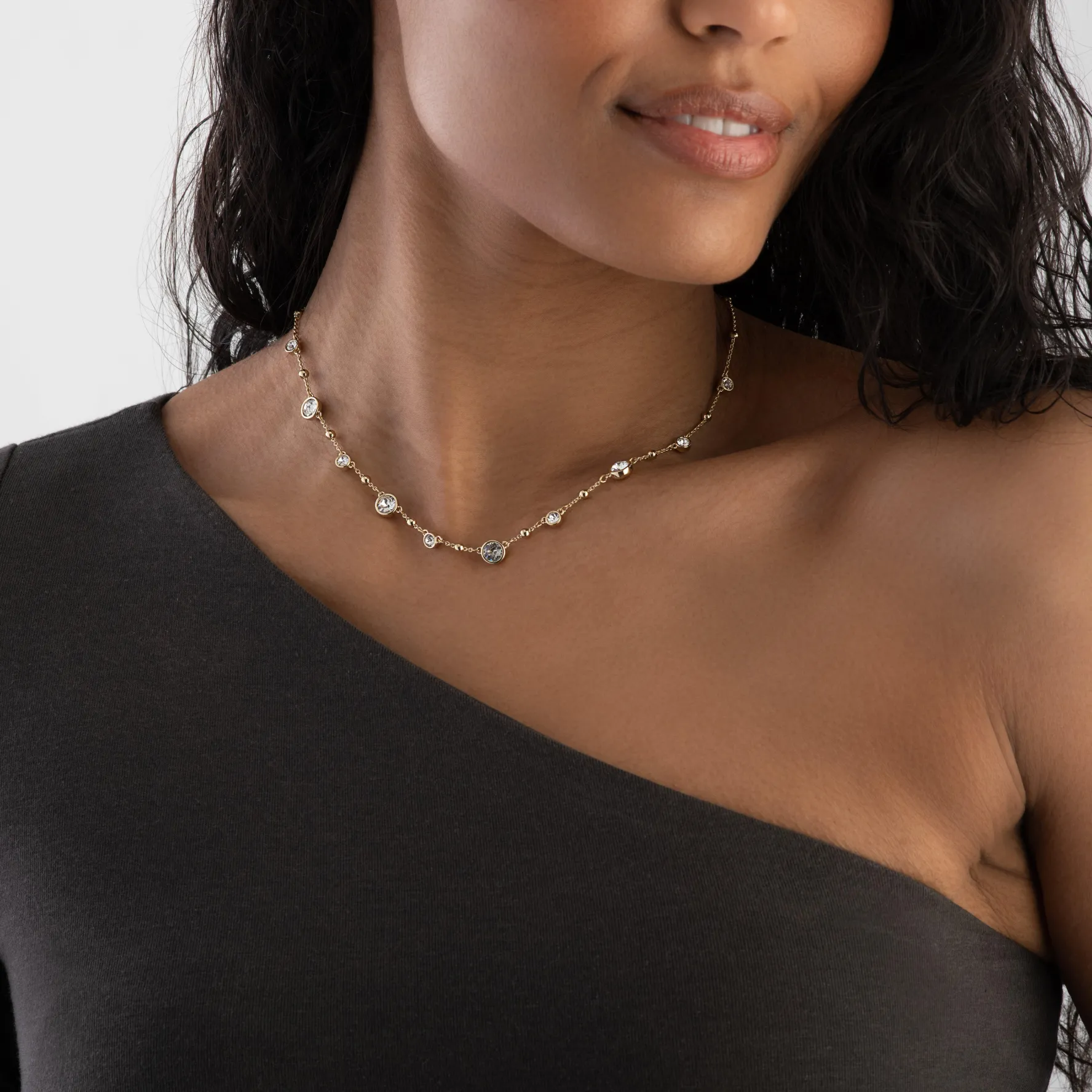 Swarovski Imber Yellow Gold Tone Crystal Necklace