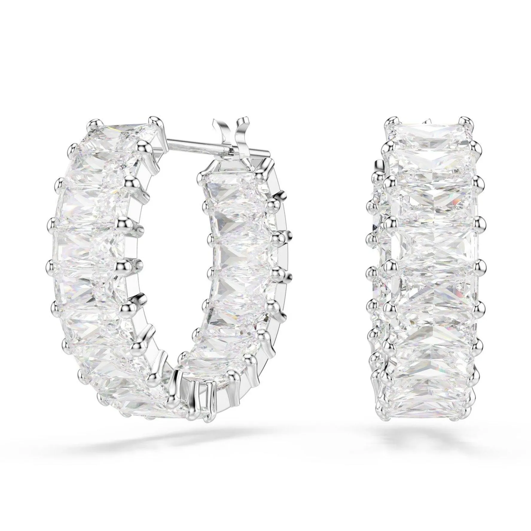 Swarovski Matrix Zirconia Hoop Earrings